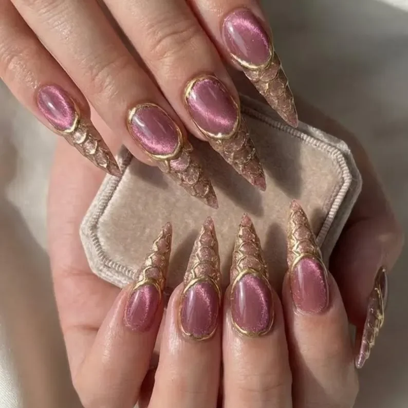 press on nails, 3D cat eye, custom press on nails, fake nails, Nails Art, stained glass nails, gold press on nails, 3d press on nails, luxury press on nails, handmade press on nails