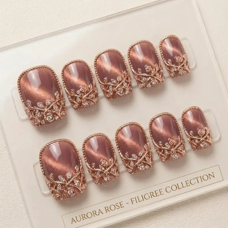 press on nails, custom press on nails, fake nails, Nails Art, stained glass nails, gold press on nails, 3d press on nails, luxury press on nails, handmade press on nails