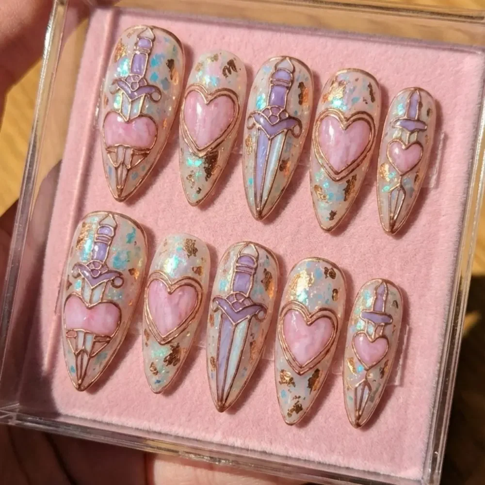 press on nails, opalescent stained glass, custom press on nails, fake nails, Nails Art, stained glass nails, gold press on nails, 3d press on nails, luxury press on nails, handmade press on nails