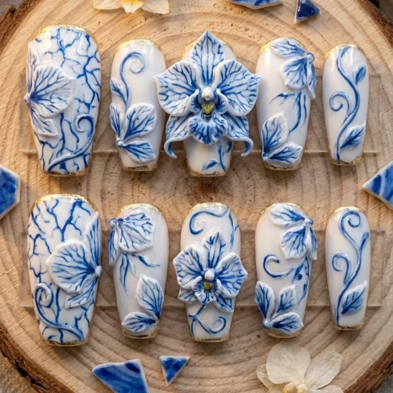 press on nails, 3D sculpted nails, custom press on nails, fake nails, Nails Art, stained glass nails, gold press on nails, 3d press on nails, luxury press on nails, handmade press on nails