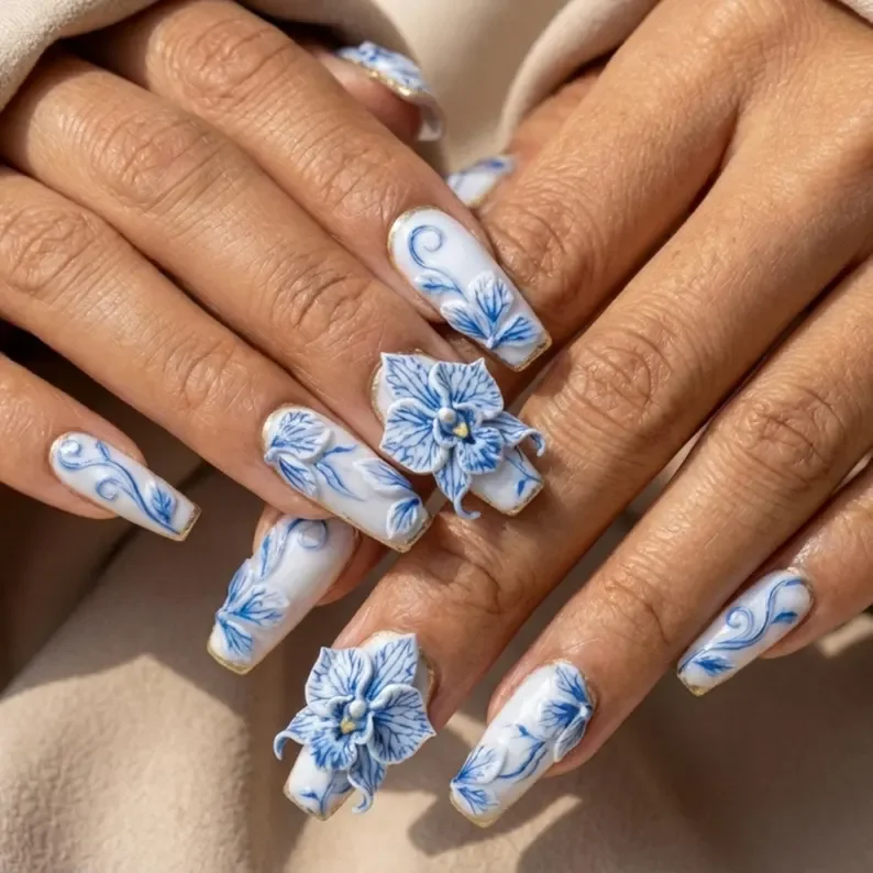 press on nails, 3D sculpted nails, custom press on nails, fake nails, Nails Art, stained glass nails, gold press on nails, 3d press on nails, luxury press on nails, handmade press on nails