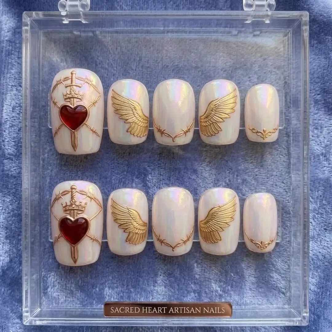 press on nails, custom press on nails, fake nails, Nails Art, stained glass nails, gold press on nails, 3d press on nails, luxury press on nails, handmade press on nails