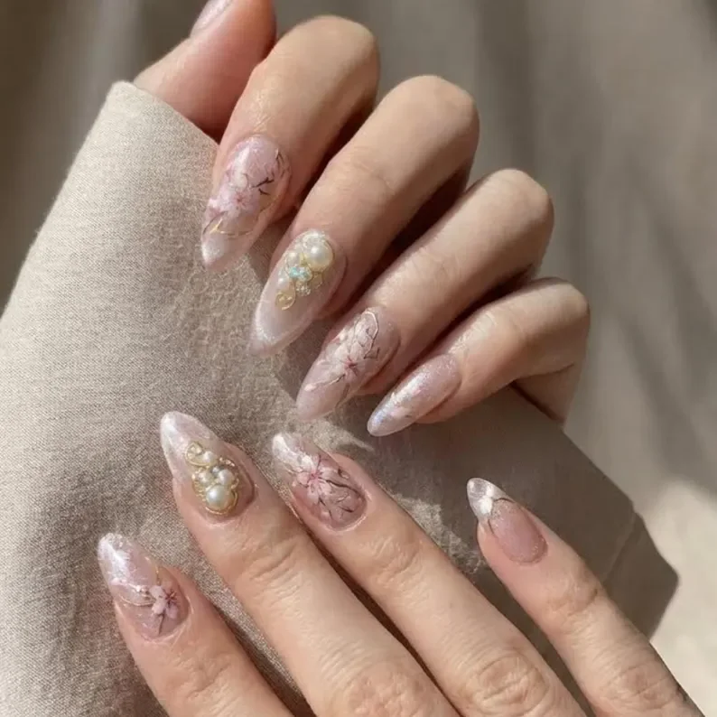 press on nails, pink velvet, custom press on nails, fake nails, Nails Art, stained glass nails, gold press on nails, 3d press on nails, luxury press on nails, handmade press on nails