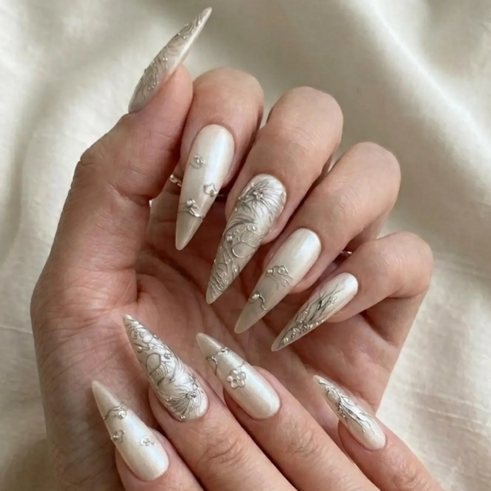 Fantasy Fake Nails, Ombre Press On, press on nails, custom press on nails, fake nails, Nails Art, stained glass nails, gold press on nails, 3d press on nails, luxury press on nails, handmade press on nails