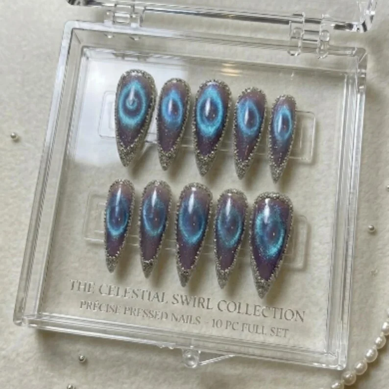 stiletto press ons, silver glitter, press on nails, custom press on nails, fake nails, Nails Art, stained glass nails, gold press on nails, 3d press on nails, luxury press on nails, handmade press on nails
