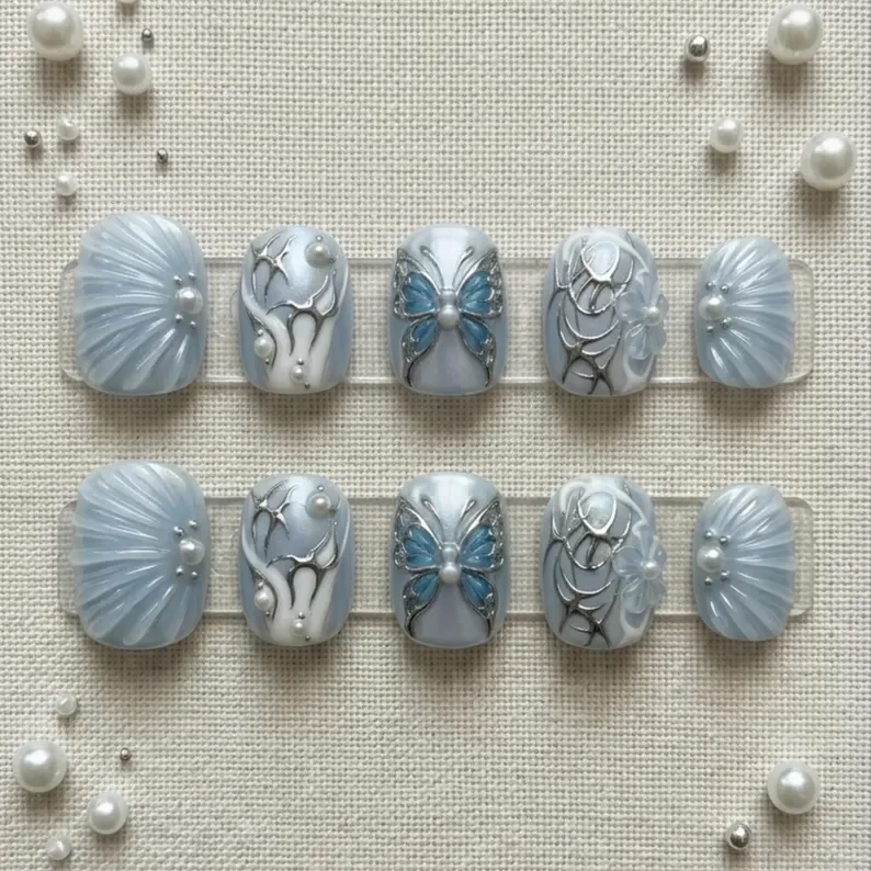 press on nails, custom press on nails, fake nails, Nails Art, stained glass nails, gold press on nails, 3d press on nails, luxury press on nails, handmade press on nails