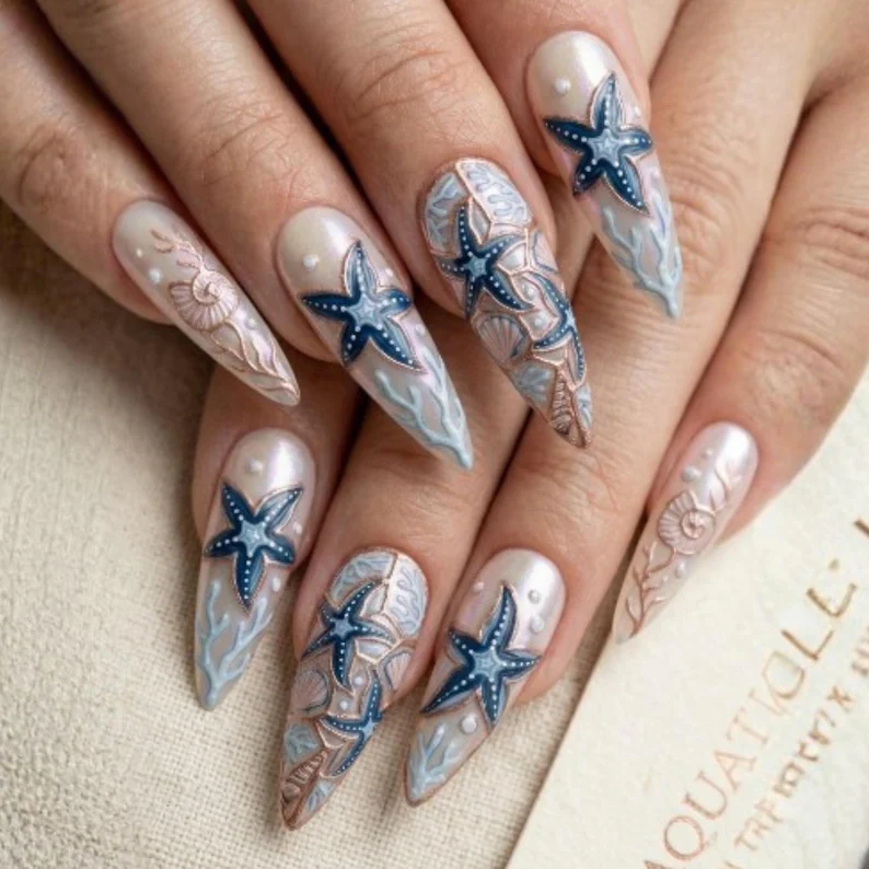 rose gold cloisonné, press on nails, custom press on nails, fake nails, Nails Art, stained glass nails, gold press on nails, 3d press on nails, luxury press on nails, handmade press on nails