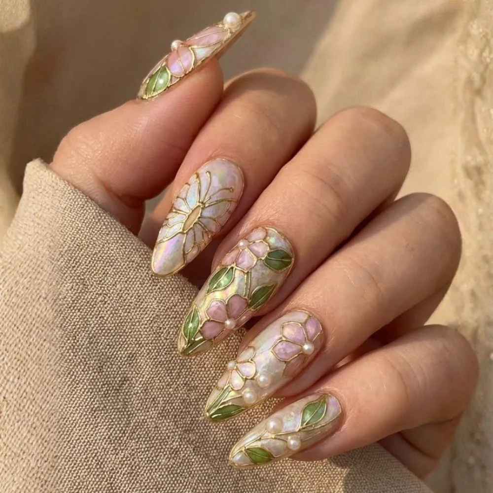gold butterfly nails, press on nails, custom press on nails, fake nails, Nails Art, stained glass nails, gold press on nails, 3d press on nails, luxury press on nails, handmade press on nails
