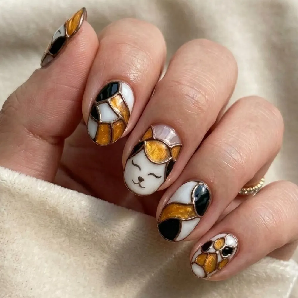 press on nails, custom press on nails, fake nails, Nails Art, stained glass nails, gold press on nails, 3d press on nails, luxury press on nails, handmade press on nails