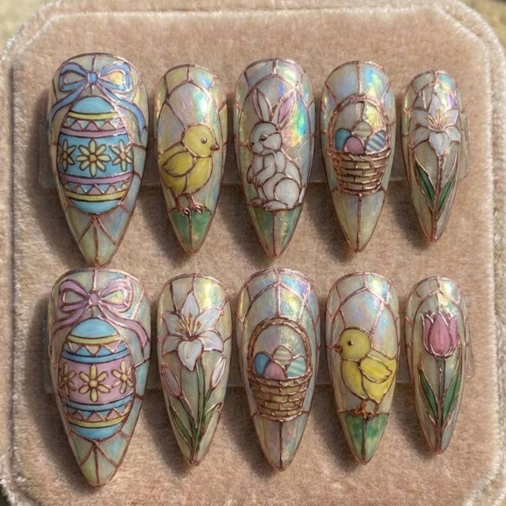 press on nails, custom press on nails, fake nails, Nails Art, stained glass nails, gold press on nails, 3d press on nails, luxury press on nails, handmade press on nails