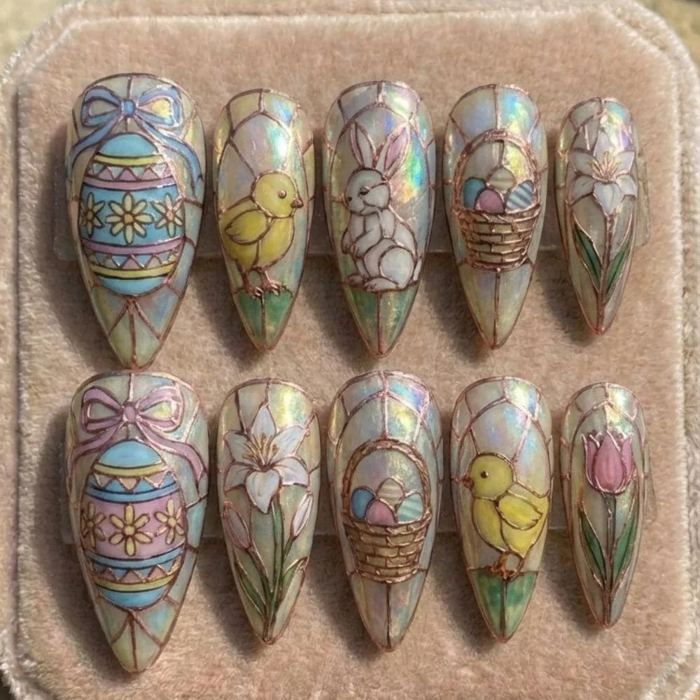 press on nails, custom press on nails, fake nails, Nails Art, stained glass nails, gold press on nails, 3d press on nails, luxury press on nails, handmade press on nails