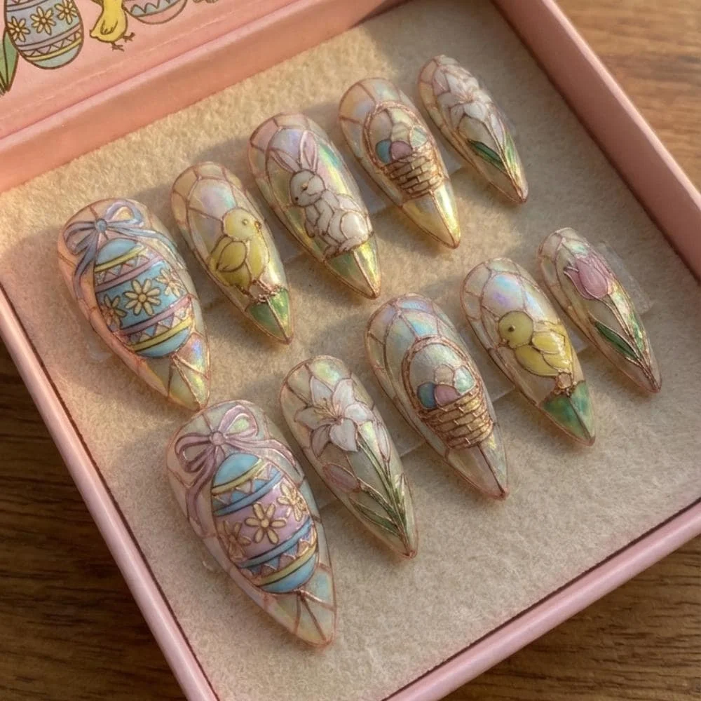 press on nails, custom press on nails, fake nails, Nails Art, stained glass nails, gold press on nails, 3d press on nails, luxury press on nails, handmade press on nails