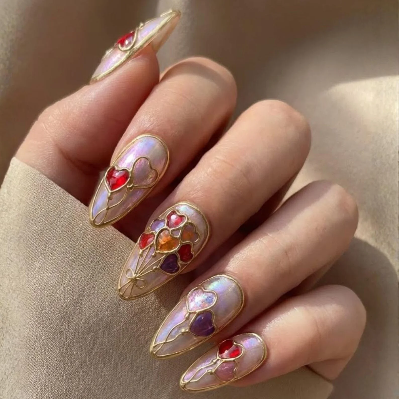 press on nails, 3D gold filigree, custom press on nails, fake nails, Nails Art, stained glass nails, gold press on nails, 3d press on nails, luxury press on nails, handmade press on nails