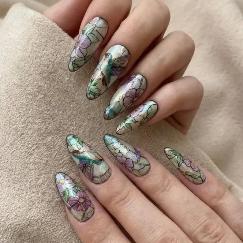 press on nail set, hand painted nails, press on nails, custom press on nails, fake nails, Nails Art, stained glass nails, gold press on nails, 3d press on nails, luxury press on nails, handmade press on nails