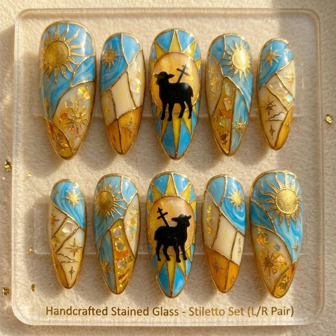 press on nails, custom press on nails, fake nails, Nails Art, stained glass nails, gold press on nails, 3d press on nails, luxury press on nails, handmade press on nails