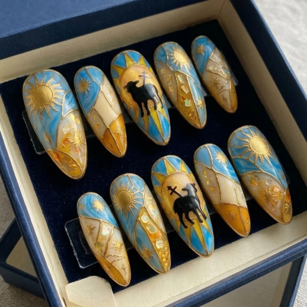 press on nails, custom press on nails, fake nails, Nails Art, stained glass nails, gold press on nails, 3d press on nails, luxury press on nails, handmade press on nails
