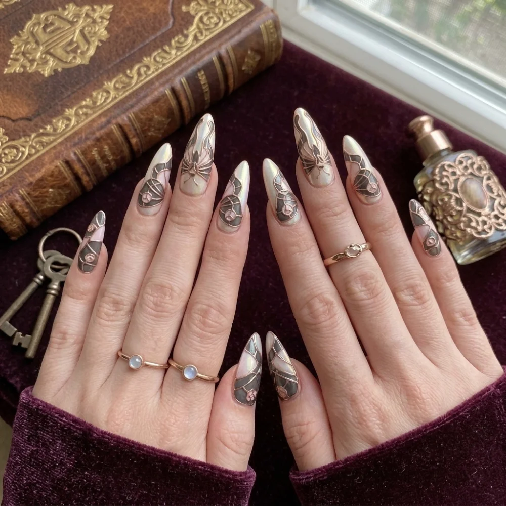 press on nails, custom press on nails, fake nails, Nails Art, stained glass nails, gold press on nails, 3d press on nails, luxury press on nails, handmade press on nails