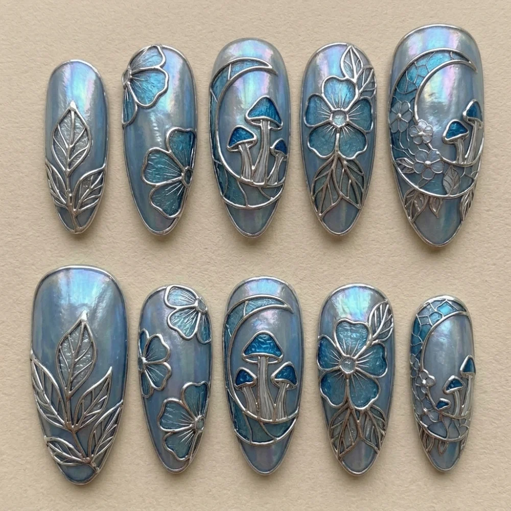press on nails, stained glass design, custom press on nails, fake nails, Nails Art, stained glass nails, gold press on nails, 3d press on nails, luxury press on nails, handmade press on nails