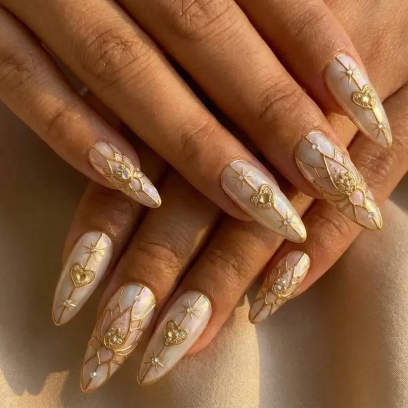 press on nails, custom press on nails, fake nails, Nails Art, stained glass nails, gold press on nails, 3d press on nails, luxury press on nails, handmade press on nails
