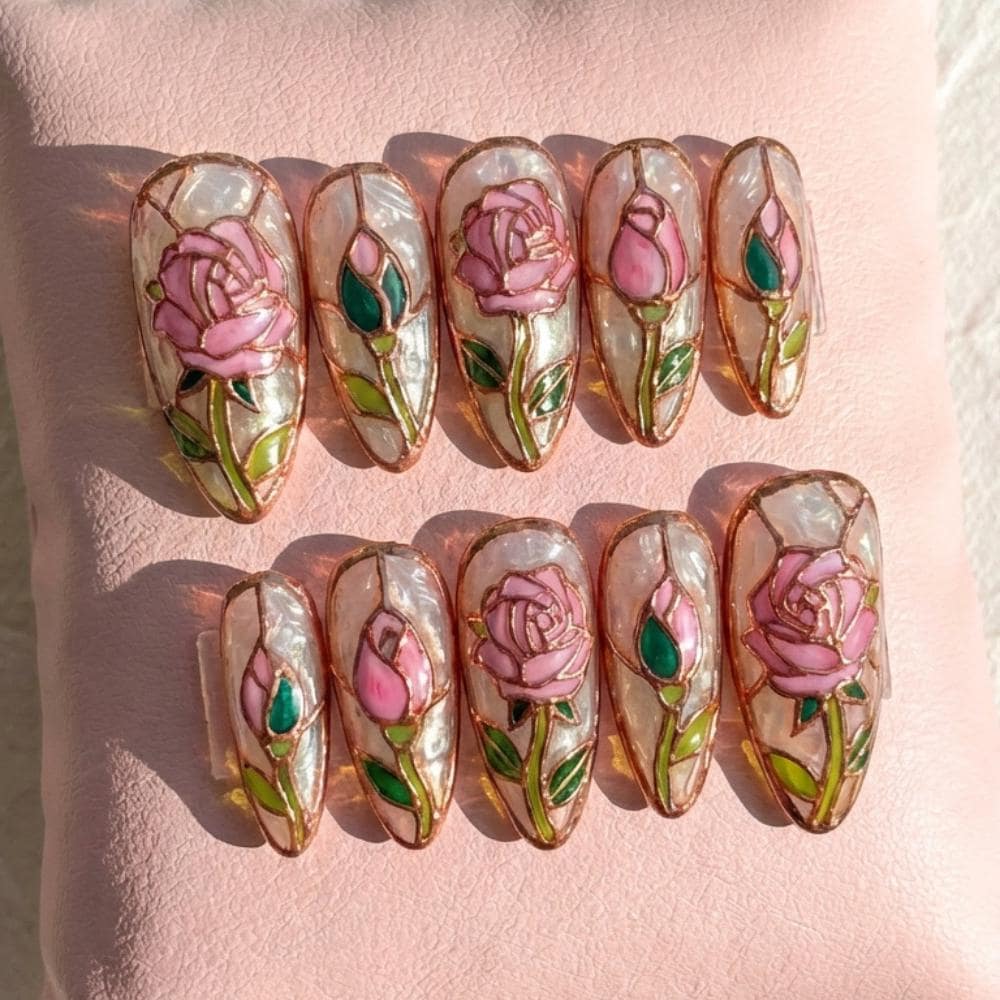 press on nails, custom press on nails, fake nails, Nails Art, stained glass nails, gold press on nails, 3d press on nails, luxury press on nails, handmade press on nails