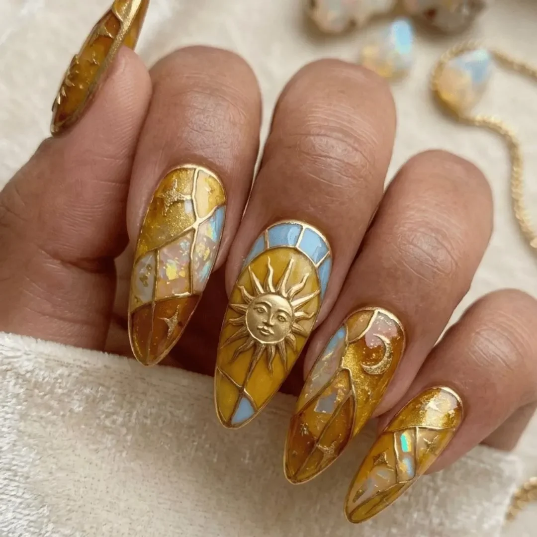 press on nails, custom press on nails, fake nails, Nails Art, stained glass nails, gold press on nails, 3d press on nails, luxury press on nails, handmade press on nails