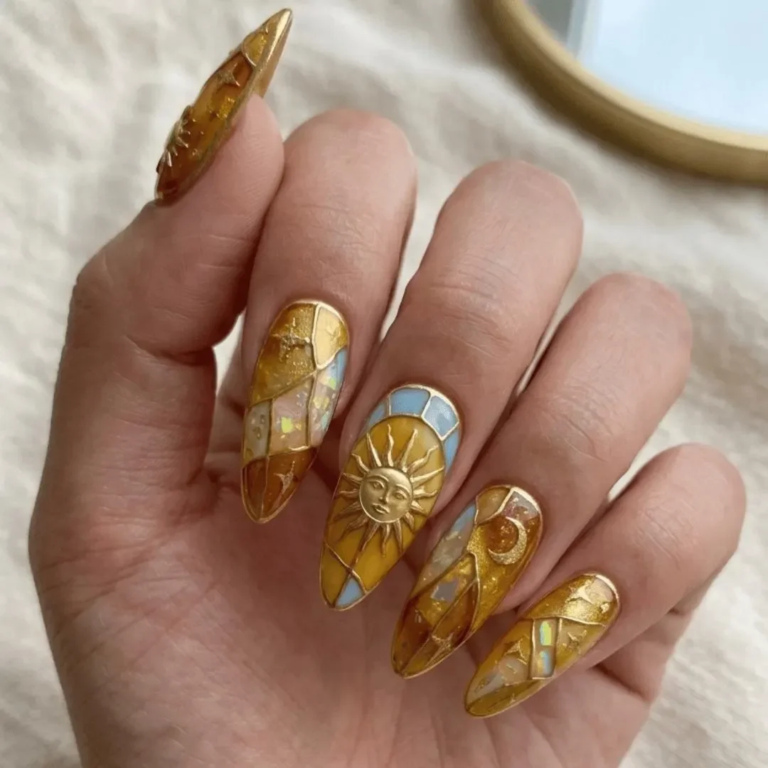 press on nails, custom press on nails, fake nails, Nails Art, stained glass nails, gold press on nails, 3d press on nails, luxury press on nails, handmade press on nails