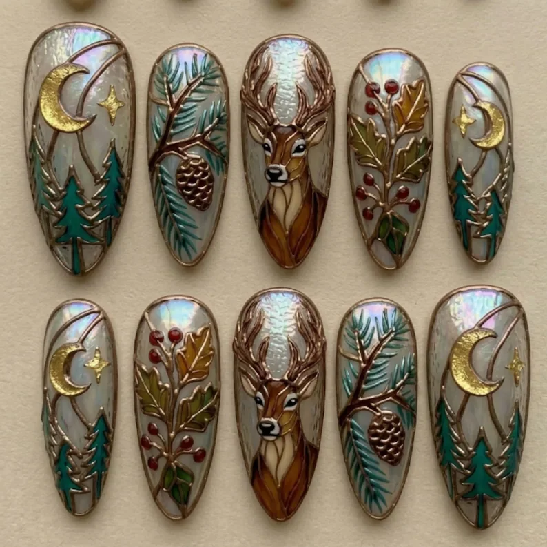 press on nails, custom press on nails, fake nails, Nails Art, stained glass nails, gold press on nails, 3d press on nails, luxury press on nails, handmade press on nails