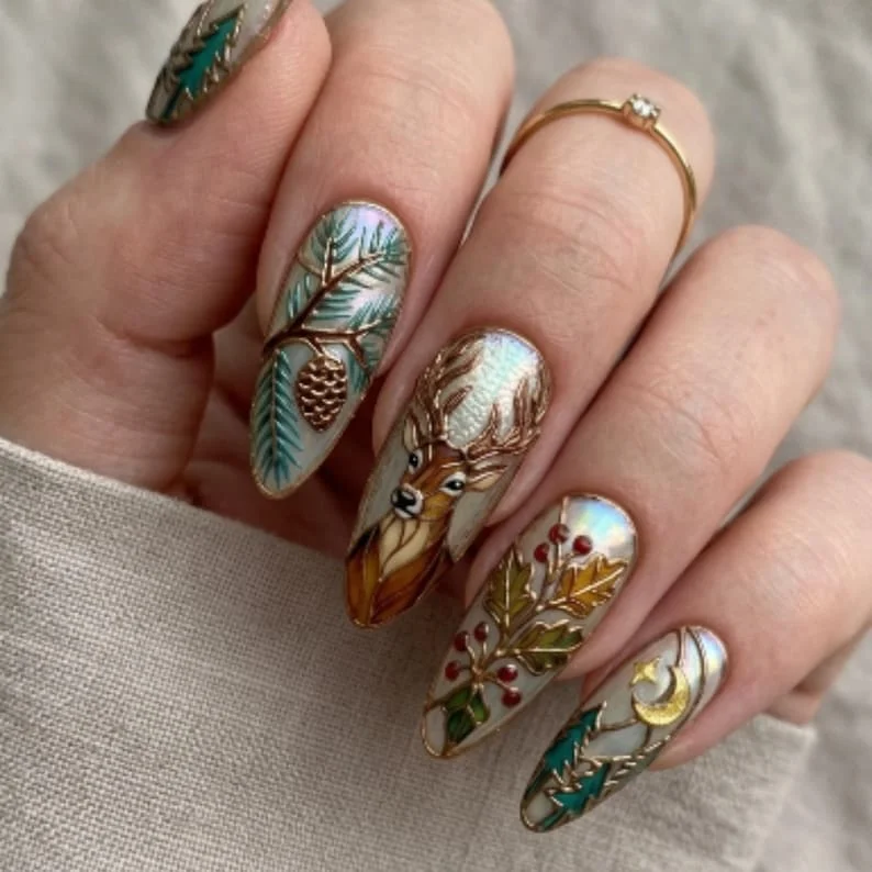 press on nails, custom press on nails, fake nails, Nails Art, stained glass nails, gold press on nails, 3d press on nails, luxury press on nails, handmade press on nails