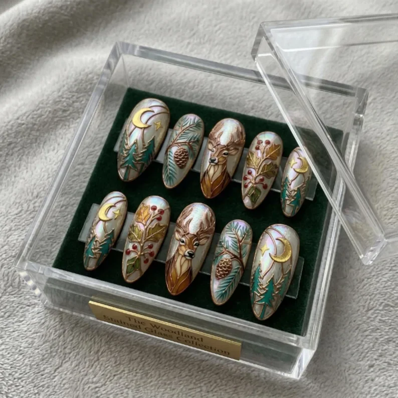 press on nails, custom press on nails, fake nails, Nails Art, stained glass nails, gold press on nails, 3d press on nails, luxury press on nails, handmade press on nails