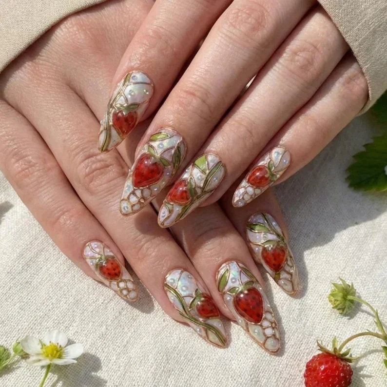press on nails, custom press on nails, fake nails, Nails Art, stained glass nails, gold press on nails, 3d press on nails, luxury press on nails, handmade press on nails