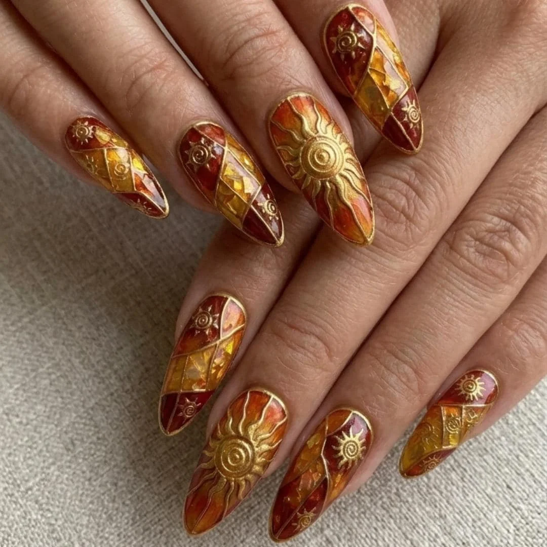press on nails, custom press on nails, fake nails, Nails Art, stained glass nails, gold press on nails, 3d press on nails, luxury press on nails, handmade press on nails