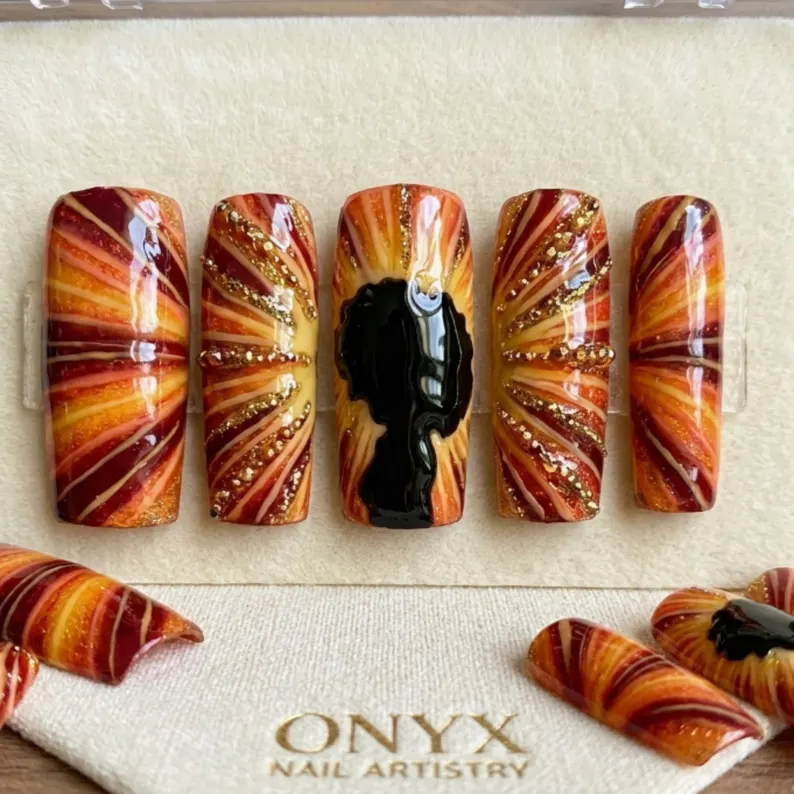 press on nails, custom press on nails, fake nails, Nails Art, stained glass nails, gold press on nails, 3d press on nails, luxury press on nails, handmade press on nails
