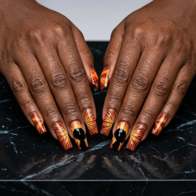 press on nails, custom press on nails, fake nails, Nails Art, stained glass nails, gold press on nails, 3d press on nails, luxury press on nails, handmade press on nails