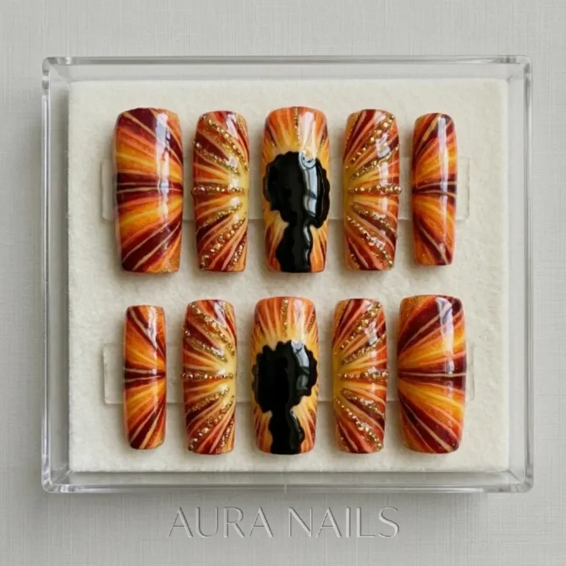 press on nails, custom press on nails, fake nails, Nails Art, stained glass nails, gold press on nails, 3d press on nails, luxury press on nails, handmade press on nails