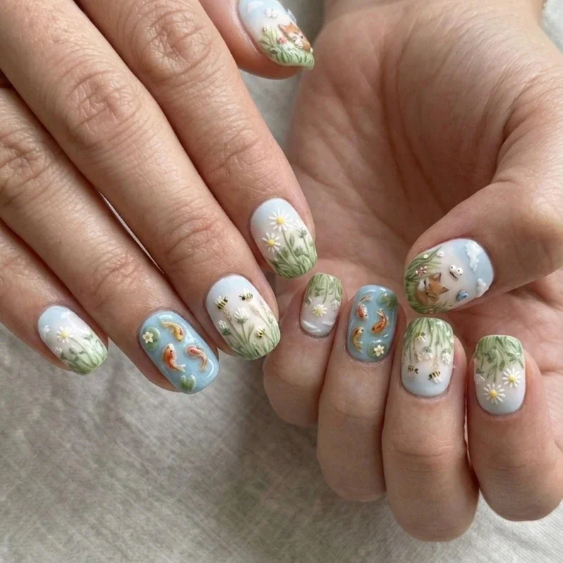 press on nails, custom press on nails, fake nails, Nails Art, stained glass nails, gold press on nails, 3d press on nails, luxury press on nails, handmade press on nails