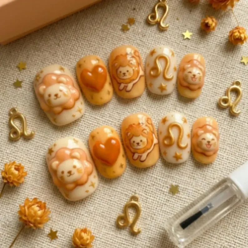 press on nails, custom press on nails, fake nails, Nails Art, stained glass nails, gold press on nails, 3d press on nails, luxury press on nails, handmade press on nails
