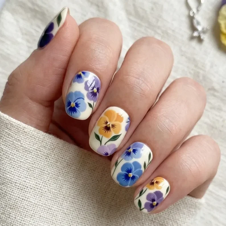 3D floral nail art, hand painted nails, press on nails, custom press on nails, fake nails, Nails Art, stained glass nails, gold press on nails, 3d press on nails, luxury press on nails, handmade press on nails