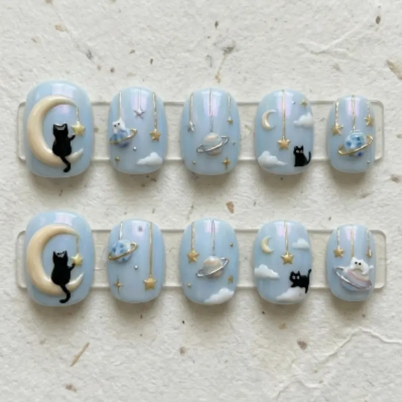 press on nails, custom press on nails, fake nails, Nails Art, stained glass nails, gold press on nails, 3d press on nails, luxury press on nails, handmade press on nails