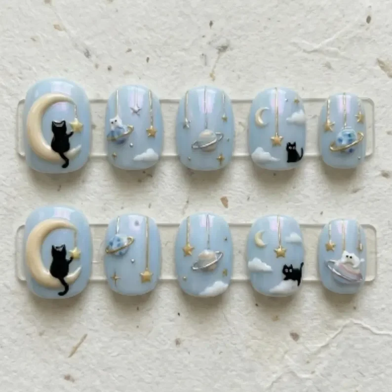 press on nails, custom press on nails, fake nails, Nails Art, stained glass nails, gold press on nails, 3d press on nails, luxury press on nails, handmade press on nails