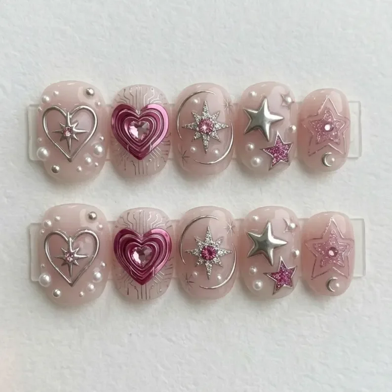 press on nails, custom press on nails, fake nails, Nails Art, stained glass nails, gold press on nails, 3d press on nails, luxury press on nails, handmade press on nails