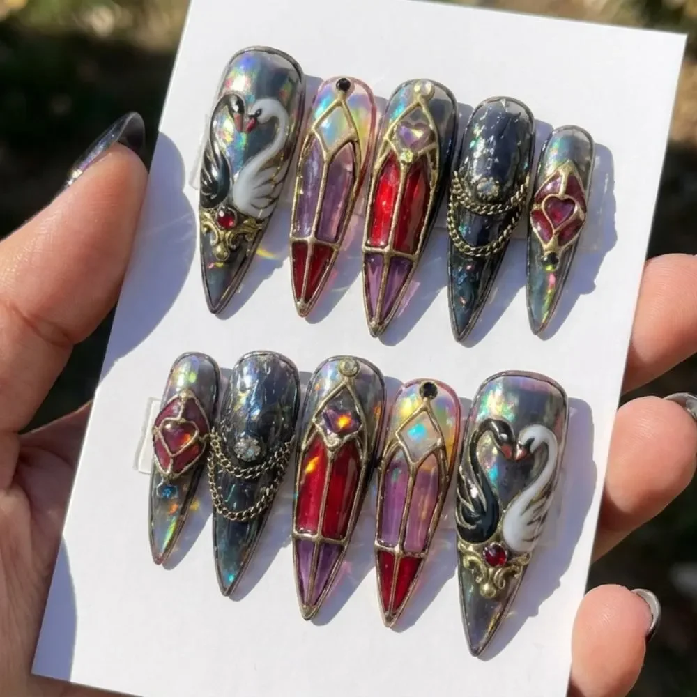 press on nails, gothic nail art, custom press on nails, fake nails, Nails Art, stained glass nails, gold press on nails, 3d press on nails, luxury press on nails, handmade press on nails