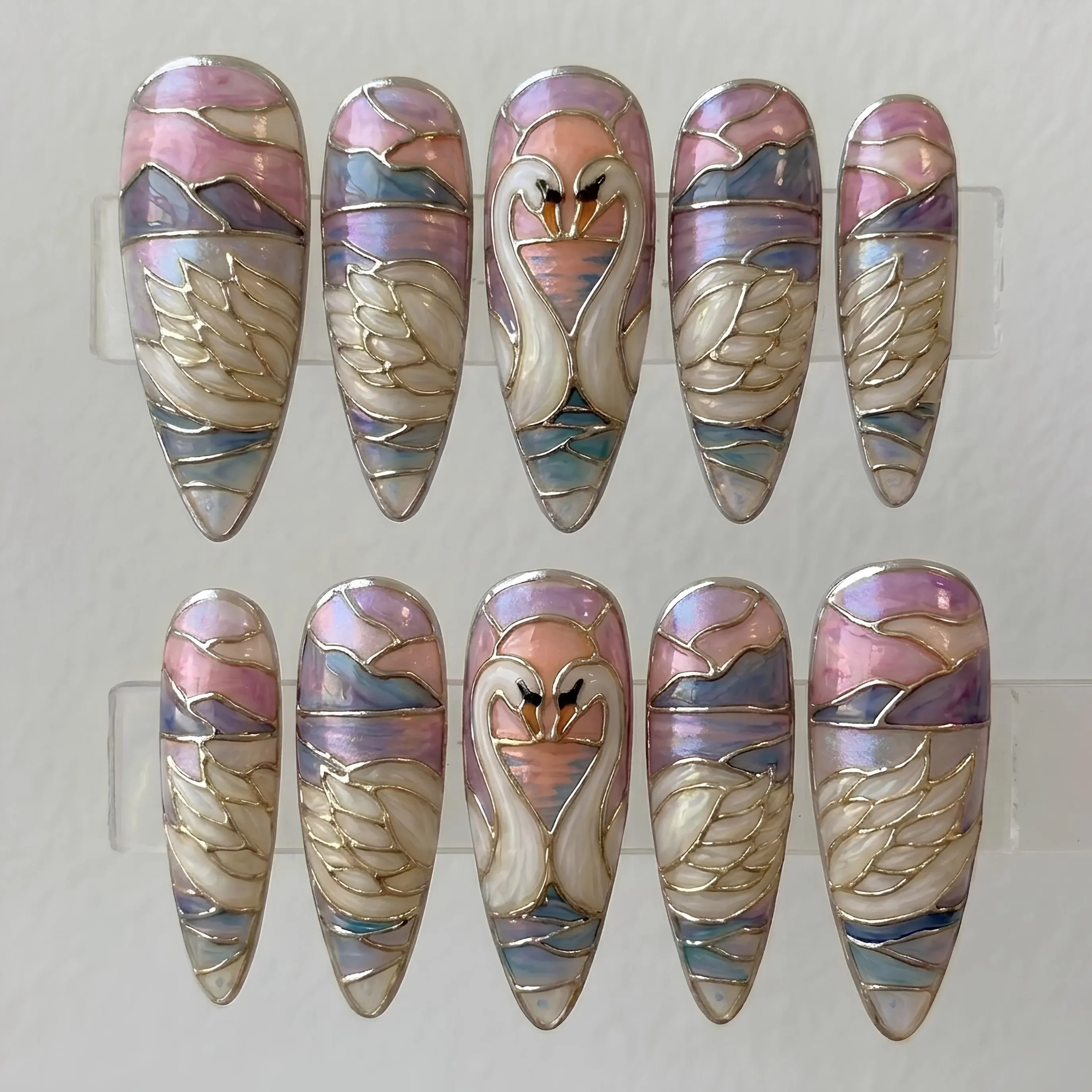 press on nails, custom press on nails, fake nails, Nails Art, stained glass nails, gold press on nails, 3d press on nails, luxury press on nails, handmade press on nails