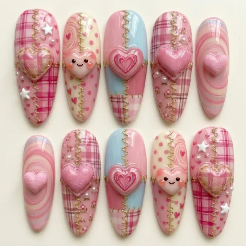 press on nails, custom press on nails, fake nails, Nails Art, stained glass nails, gold press on nails, 3d press on nails, luxury press on nails, handmade press on nails