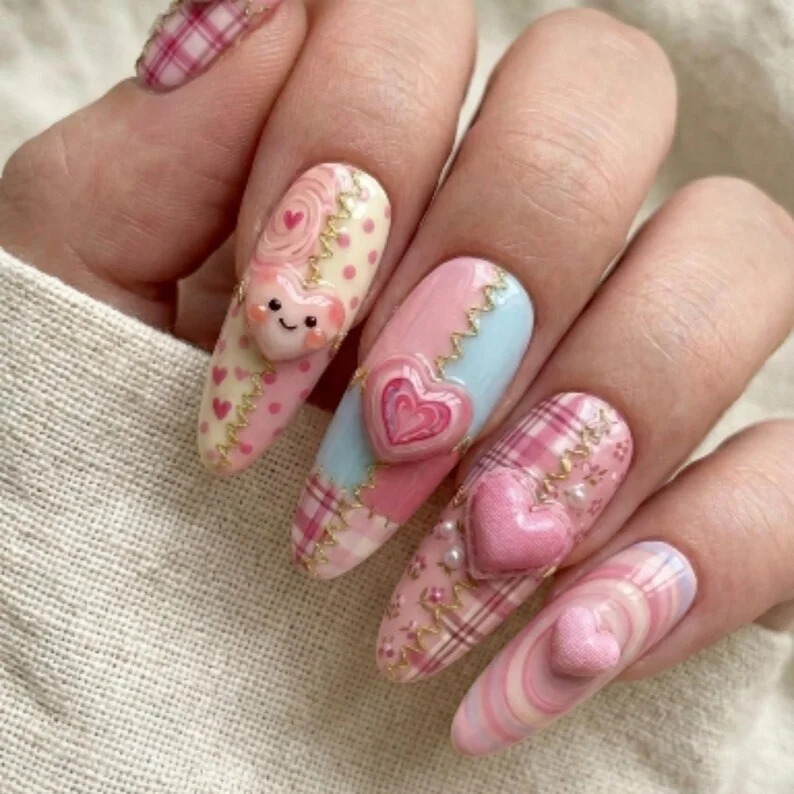 press on nails, custom press on nails, fake nails, Nails Art, stained glass nails, gold press on nails, 3d press on nails, luxury press on nails, handmade press on nails