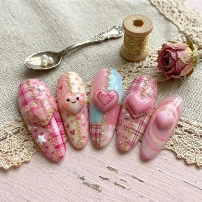 press on nails, custom press on nails, fake nails, Nails Art, stained glass nails, gold press on nails, 3d press on nails, luxury press on nails, handmade press on nails