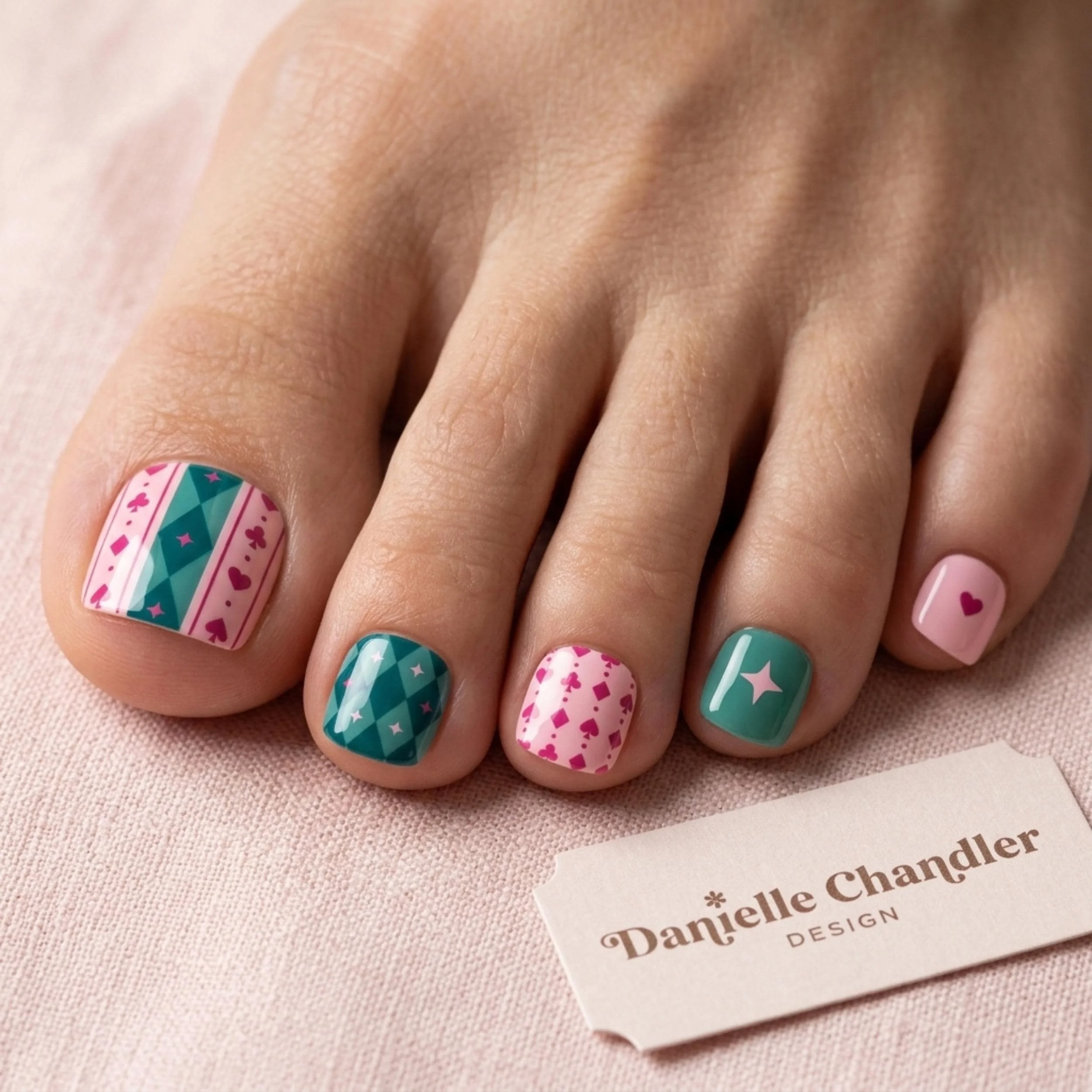 press on toes, preppy heart, press on nails, custom press on nails, fake nails, Nails Art, stained glass nails, gold press on nails, 3d press on nails, luxury press on nails, handmade press on nails