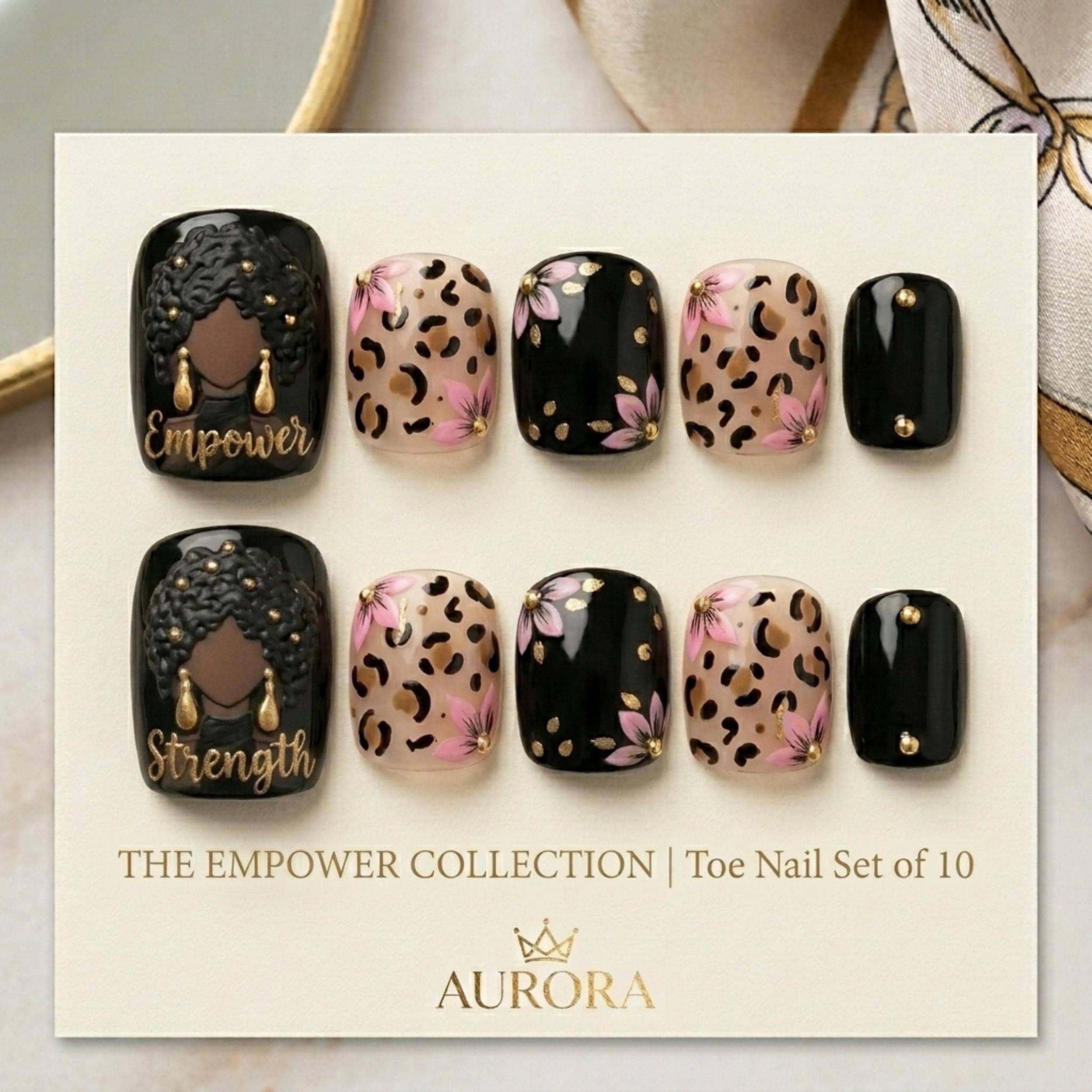 black excellence nails, press on toe nails, press on nails, custom press on nails, fake nails, Nails Art, stained glass nails, gold press on nails, 3d press on nails, luxury press on nails, handmade press on nails
