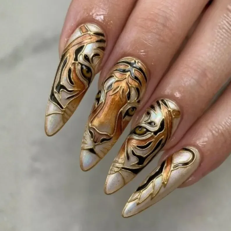 cloisonné press on, luxury stained glass, press on nails, custom press on nails, fake nails, Nails Art, stained glass nails, gold press on nails, 3d press on nails, luxury press on nails, handmade press on nails