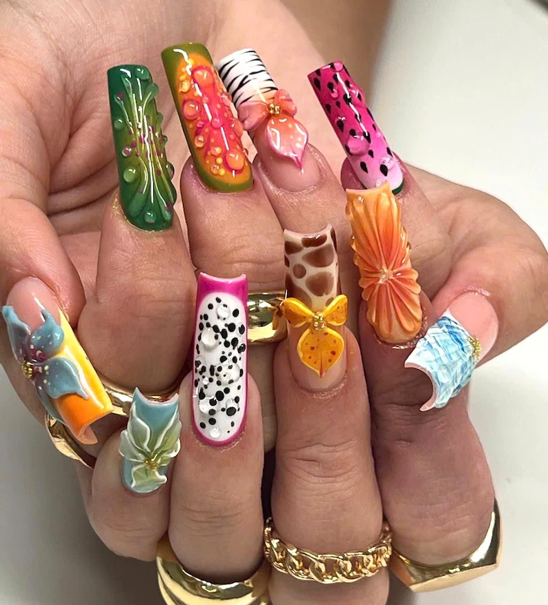 press on nails, custom press on nails, fake nails, Nails Art, stained glass nails, gold press on nails, 3d press on nails, luxury press on nails, handmade press on nails