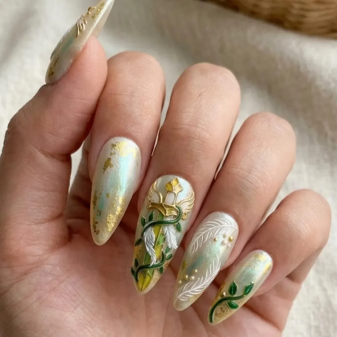 press on nails, custom press on nails, fake nails, Nails Art, stained glass nails, gold press on nails, 3d press on nails, luxury press on nails, handmade press on nails